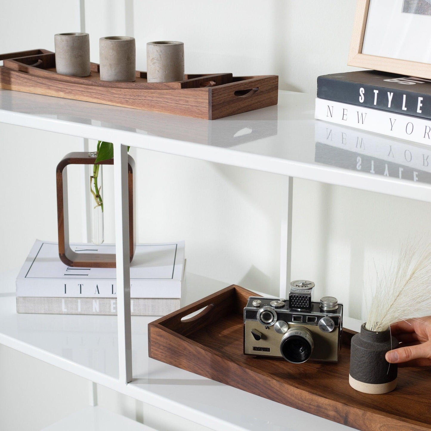 Walnut Serving Tray Set of 3 | Handmade Kitchen & Dining Essentials - Neat Shop