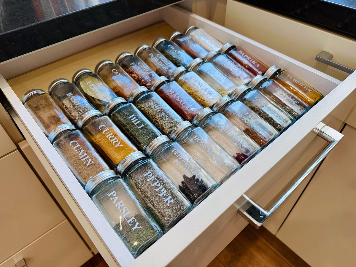 Custom Spice Drawer Organizers | Keep Every Jar Visible – Neat Shop