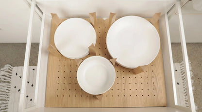 Custom Pegboard Drawer Organizer - White Oak - 02