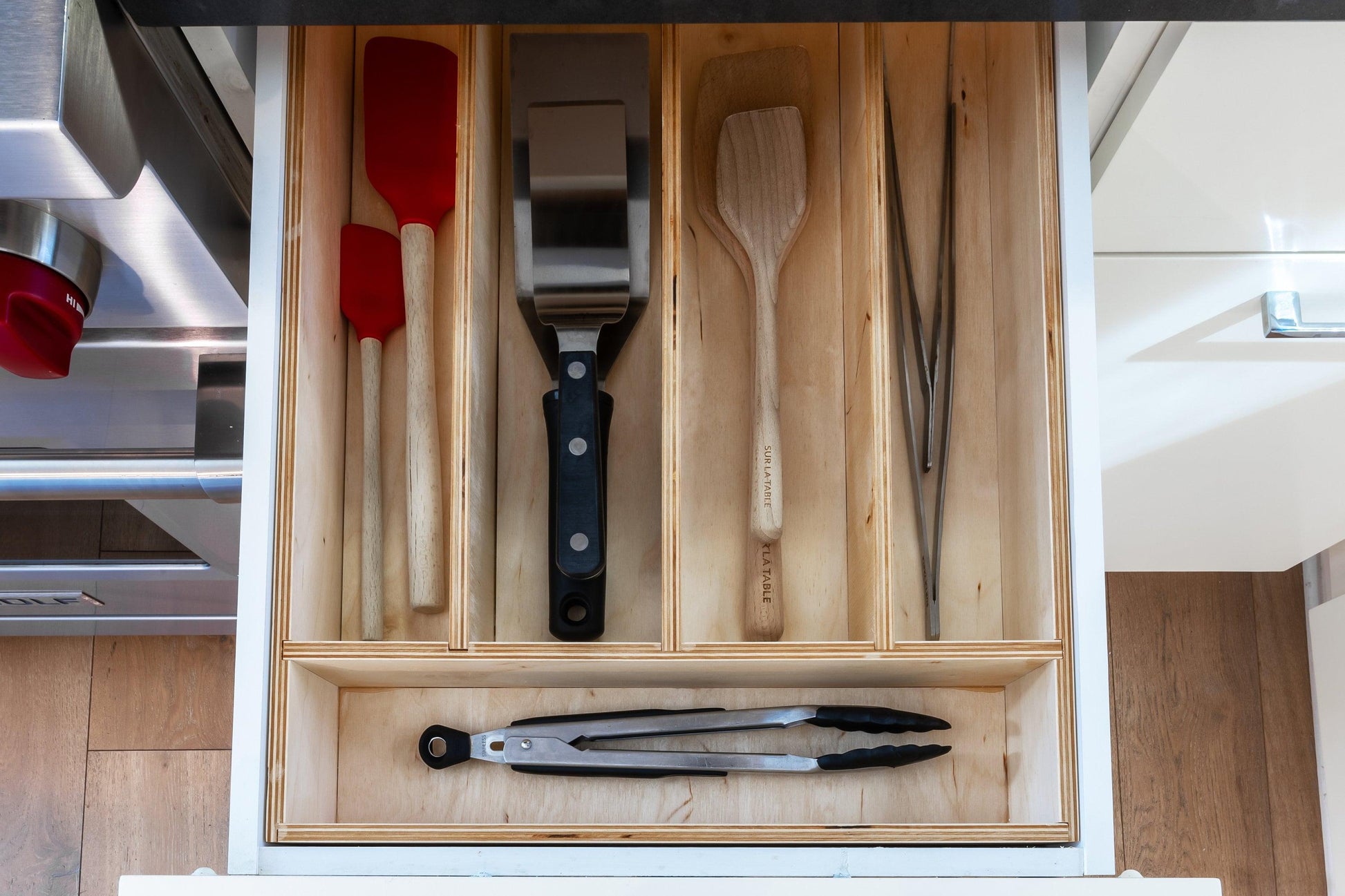 Custom Kitchen Drawer Organizer for Utensils, Silverware, Baking - Neat Shop