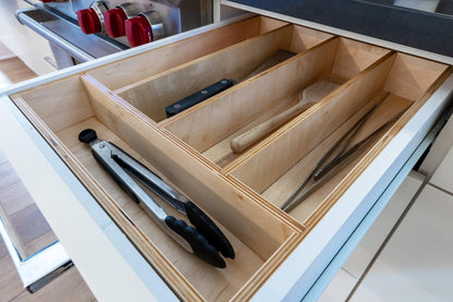 Custom Kitchen Drawer Organizer for Utensils, Silverware, Baking - Neat Shop