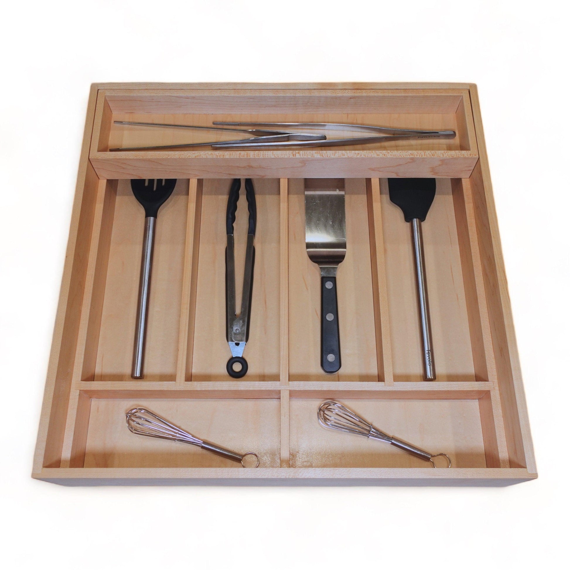 Custom Tiered Drawer Organizer & Sliding Tray | Utensils, Silverware & Knives - Neat Shop
