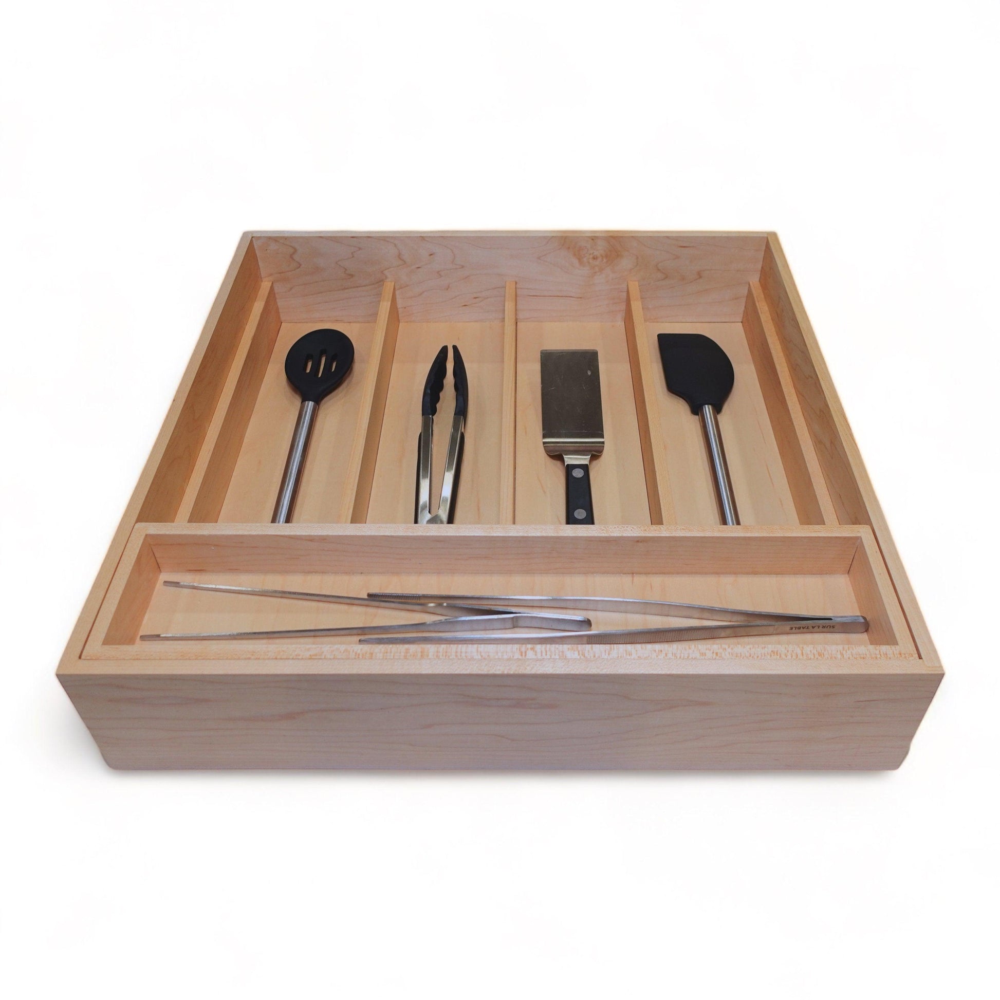 Custom Tiered Drawer Organizer & Sliding Tray | Utensils, Silverware & Knives - Neat Shop