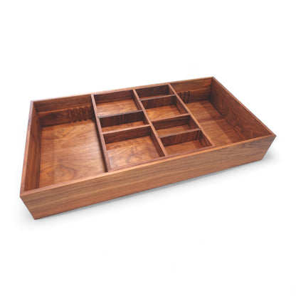 Custom Closet Drawer Organizer with Adjustable Tiered Sliding Tray for Belts & Ties - Neat Shop