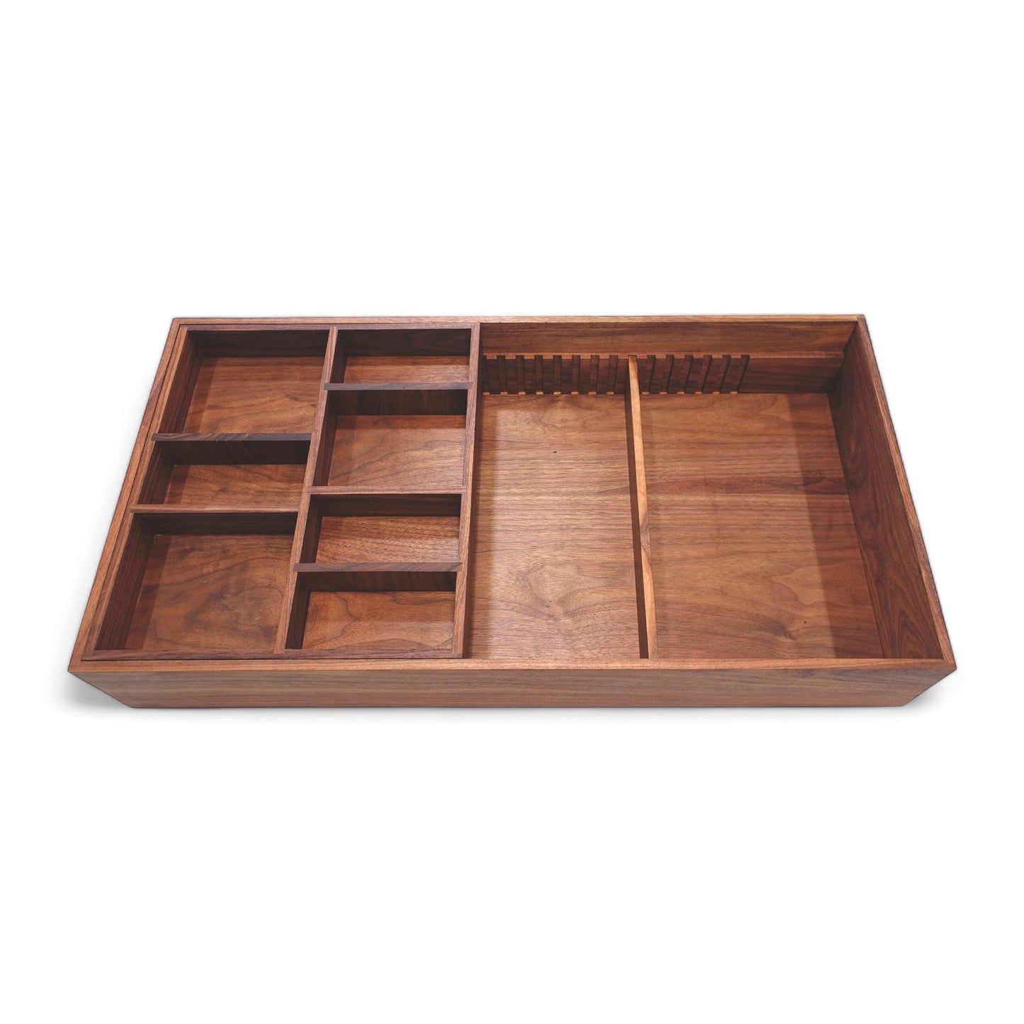 Custom Closet Drawer Organizer with Adjustable Tiered Sliding Tray for Belts & Ties - Neat Shop
