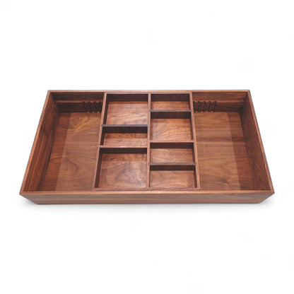 Custom Closet Drawer Organizer with Adjustable Tiered Sliding Tray for Belts & Ties - Neat Shop