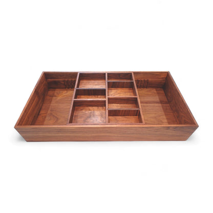 Custom Closet Drawer Organizer with Adjustable Tiered Sliding Tray for Belts & Ties - Neat Shop