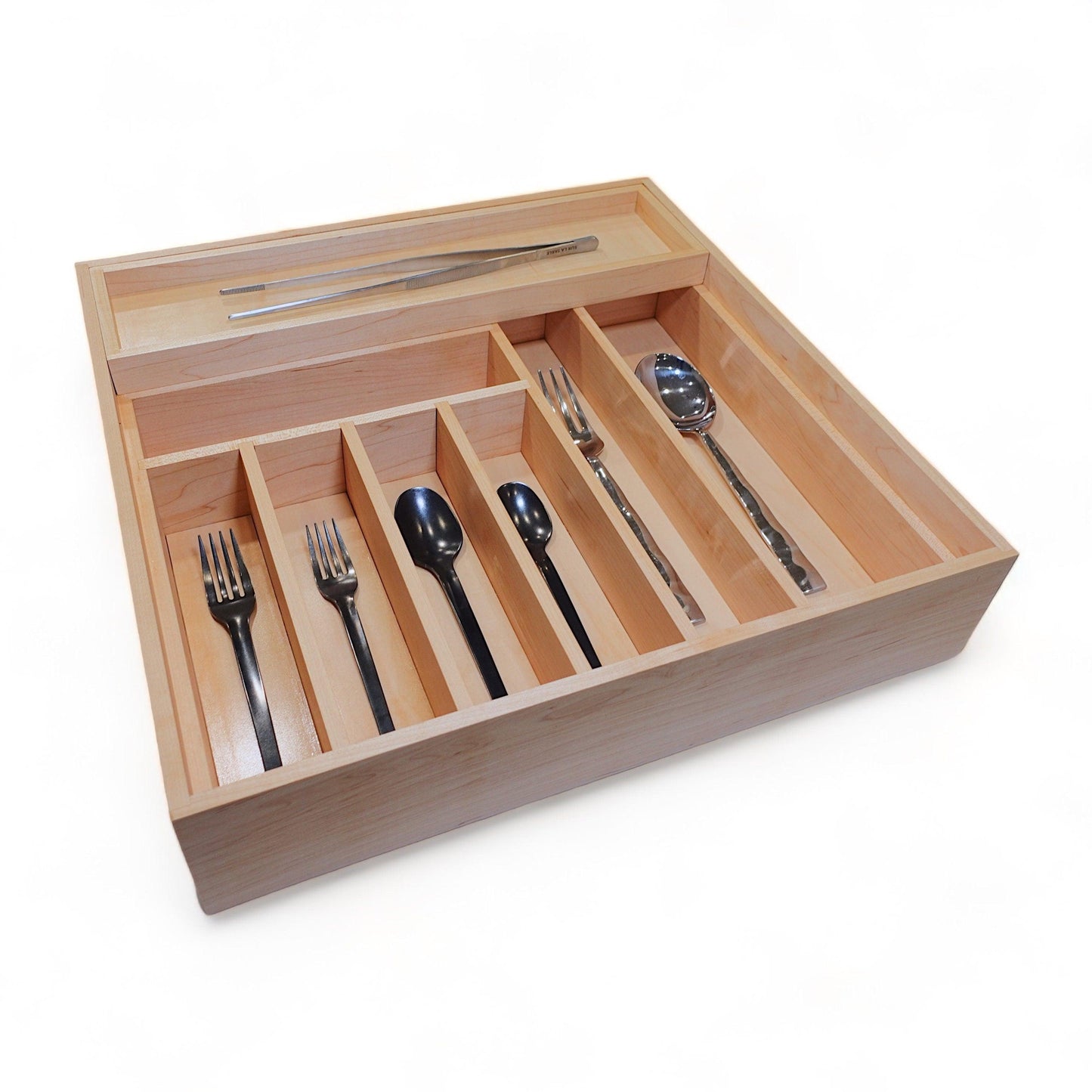 Custom Tiered Drawer Organizer & Sliding Tray | Utensils, Silverware & Knives - Neat Shop