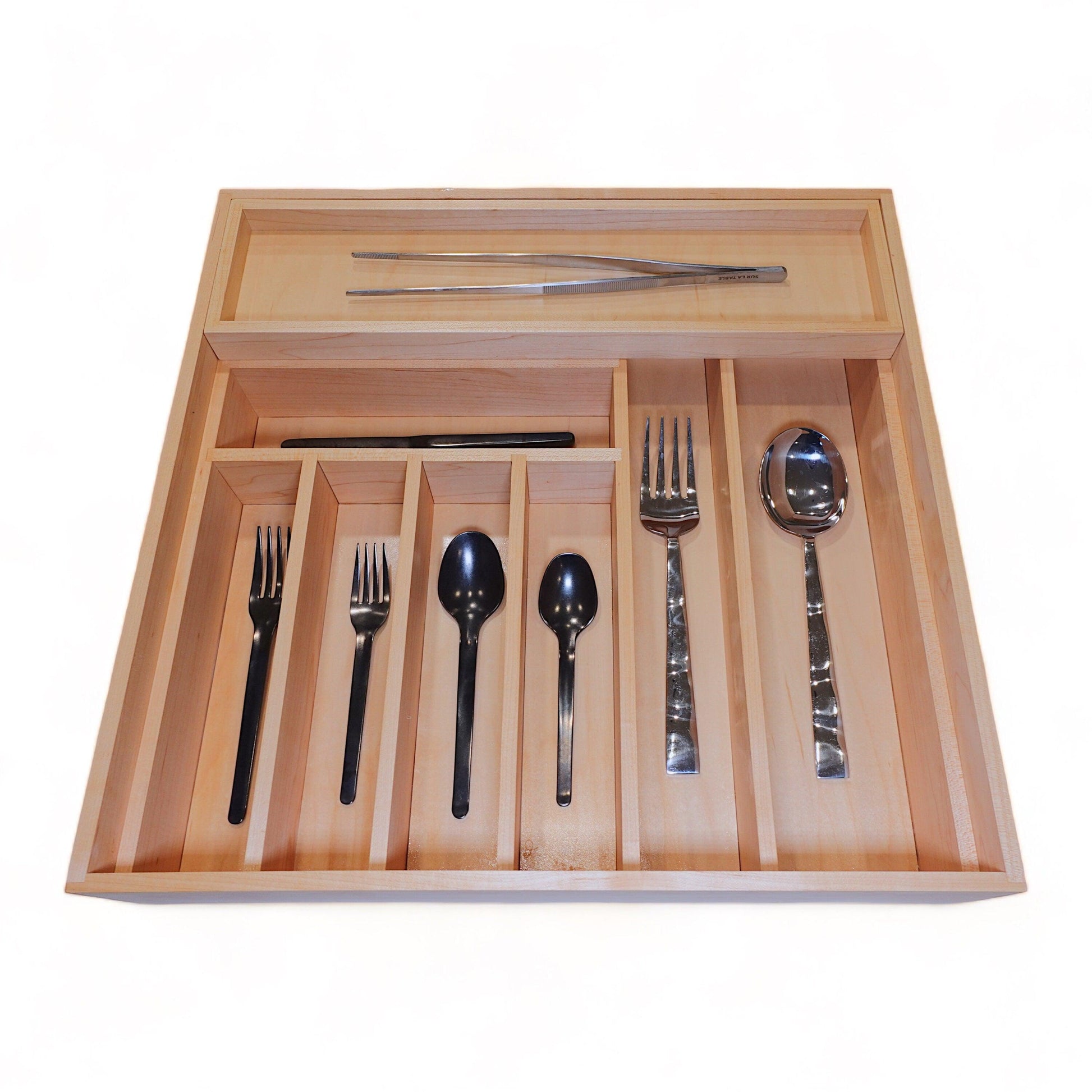 Custom Tiered Drawer Organizer & Sliding Tray | Utensils, Silverware & Knives - Neat Shop