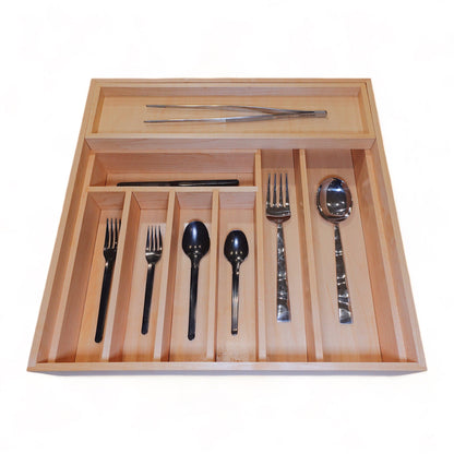 Custom Tiered Drawer Organizer & Sliding Tray | Utensils, Silverware & Knives - Neat Shop