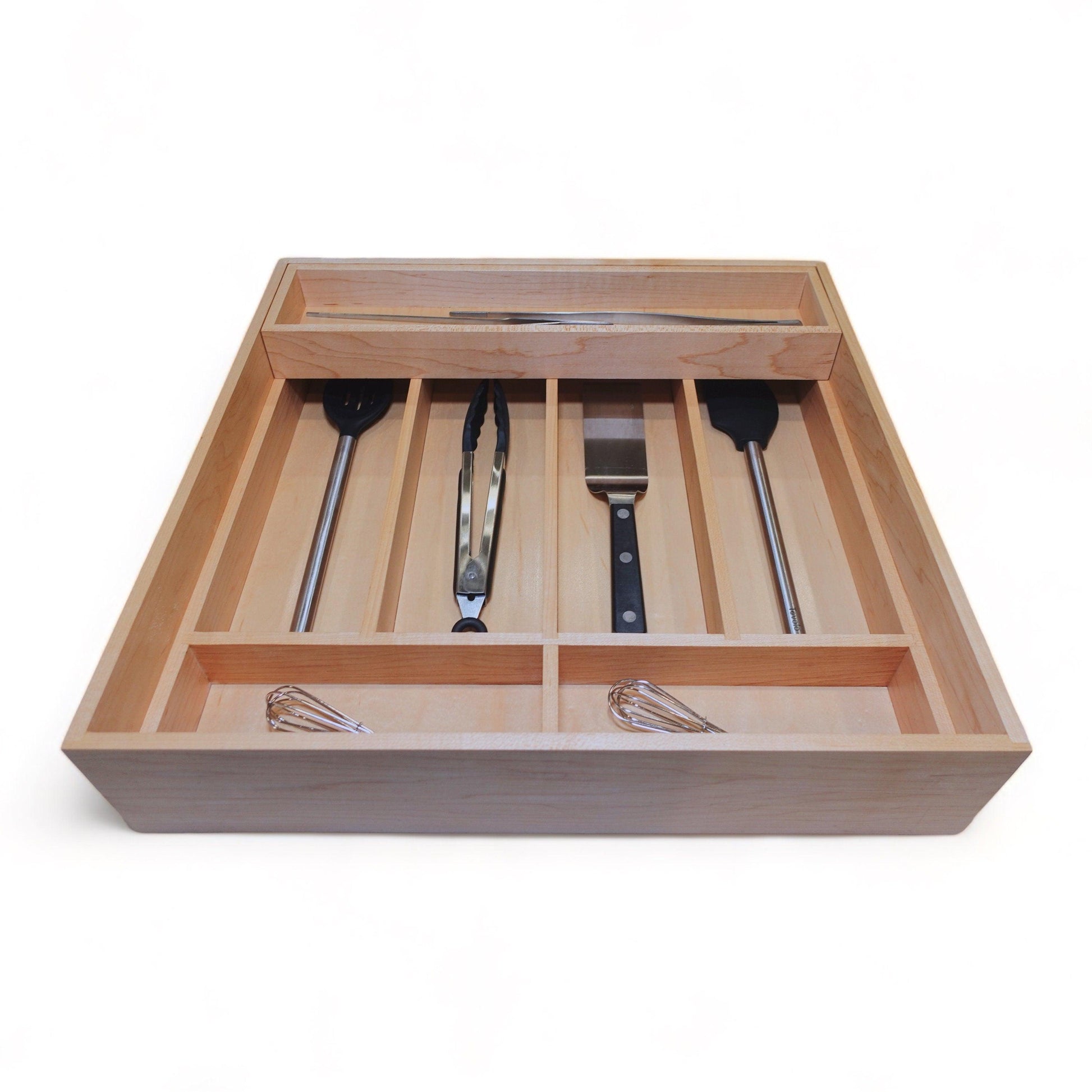 Custom Tiered Drawer Organizer & Sliding Tray | Utensils, Silverware & Knives - Neat Shop