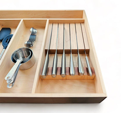 Custom Drawer Organizer for Utensils & Knives | Built-In Knife Block - Neat Shop