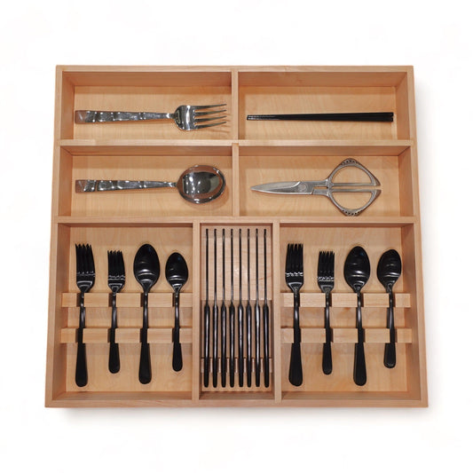 Custom Kitchen Drawer Organizer | Elegant Flatware Stacking Design - Neat Shop
