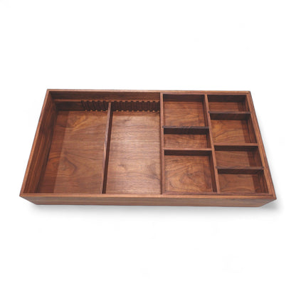 Custom Closet Drawer Organizer with Adjustable Tiered Sliding Tray for Belts & Ties - Neat Shop