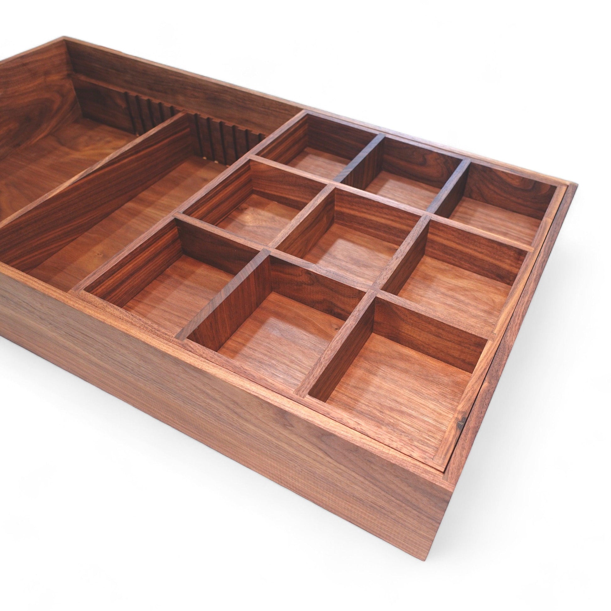 Custom Closet Drawer Organizer Two-Tier Sliding Tray for Belts & Ties - Neat Shop