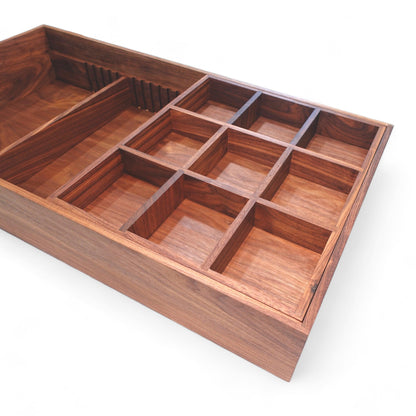 Custom Closet Drawer Organizer Two-Tier Sliding Tray for Belts & Ties - Neat Shop