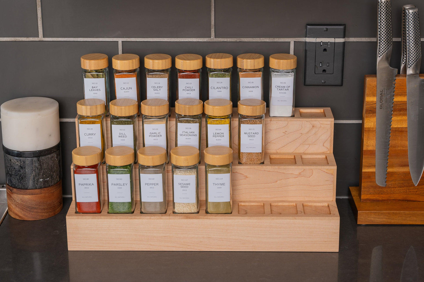 Custom Spice Organizer for Countertops & Upper Cabinets - Neat Shop