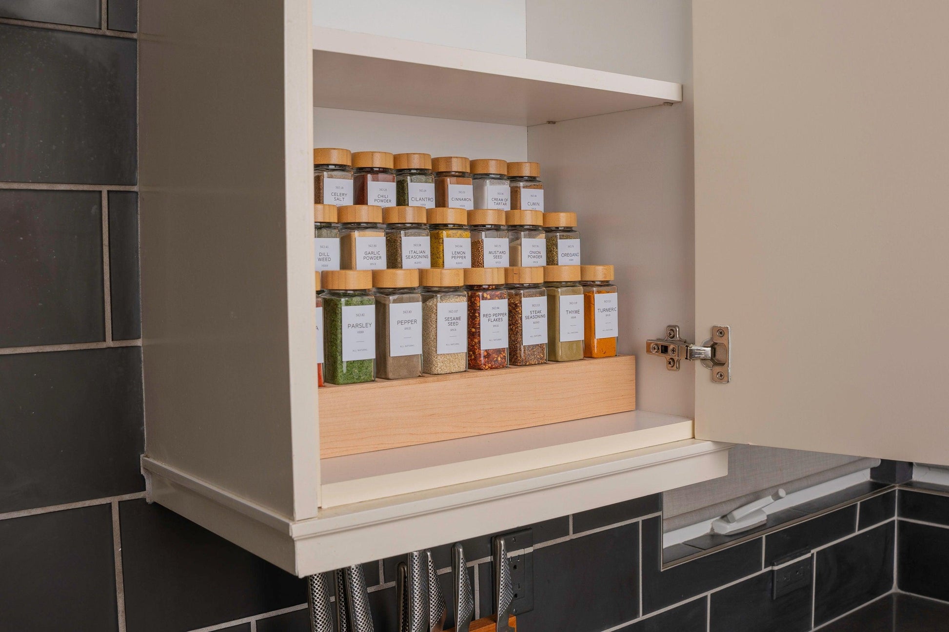 Custom Spice Organizer for Countertops & Upper Cabinets - Neat Shop