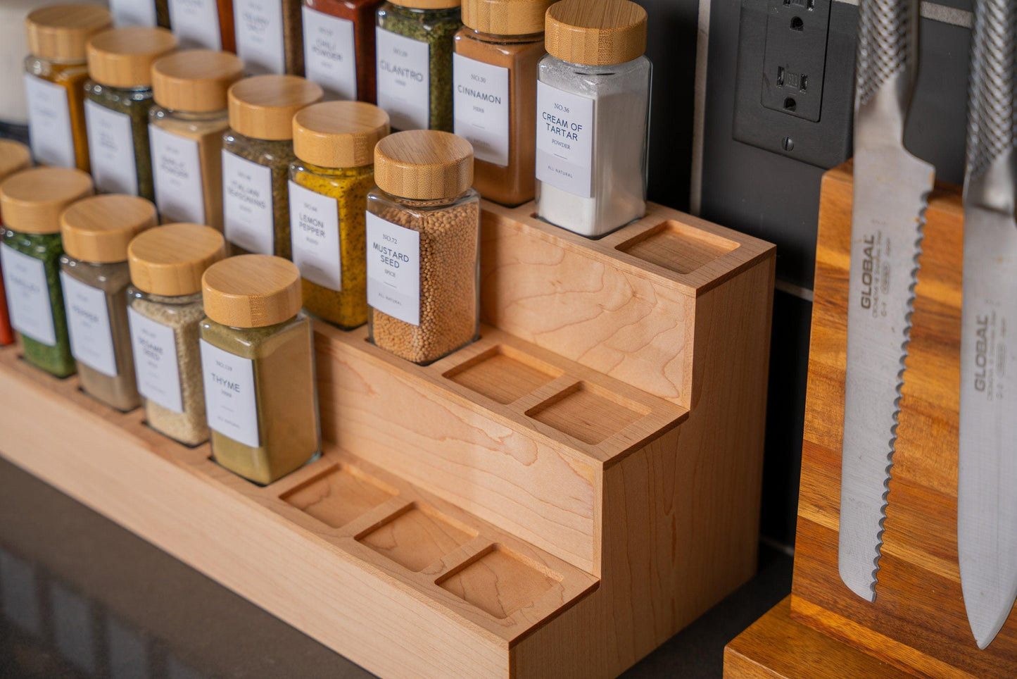 Custom Spice Organizer for Countertops & Upper Cabinets - Neat Shop
