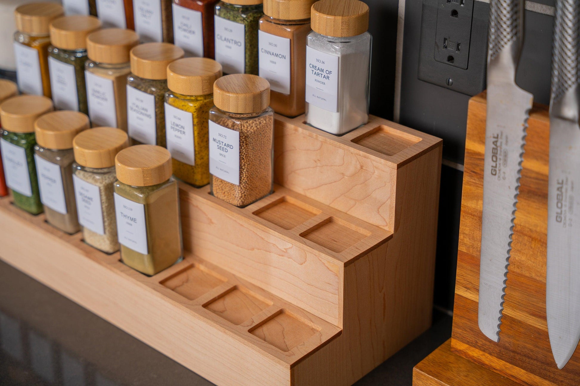 Custom Spice Organizer for Countertops & Upper Cabinets - Neat Shop