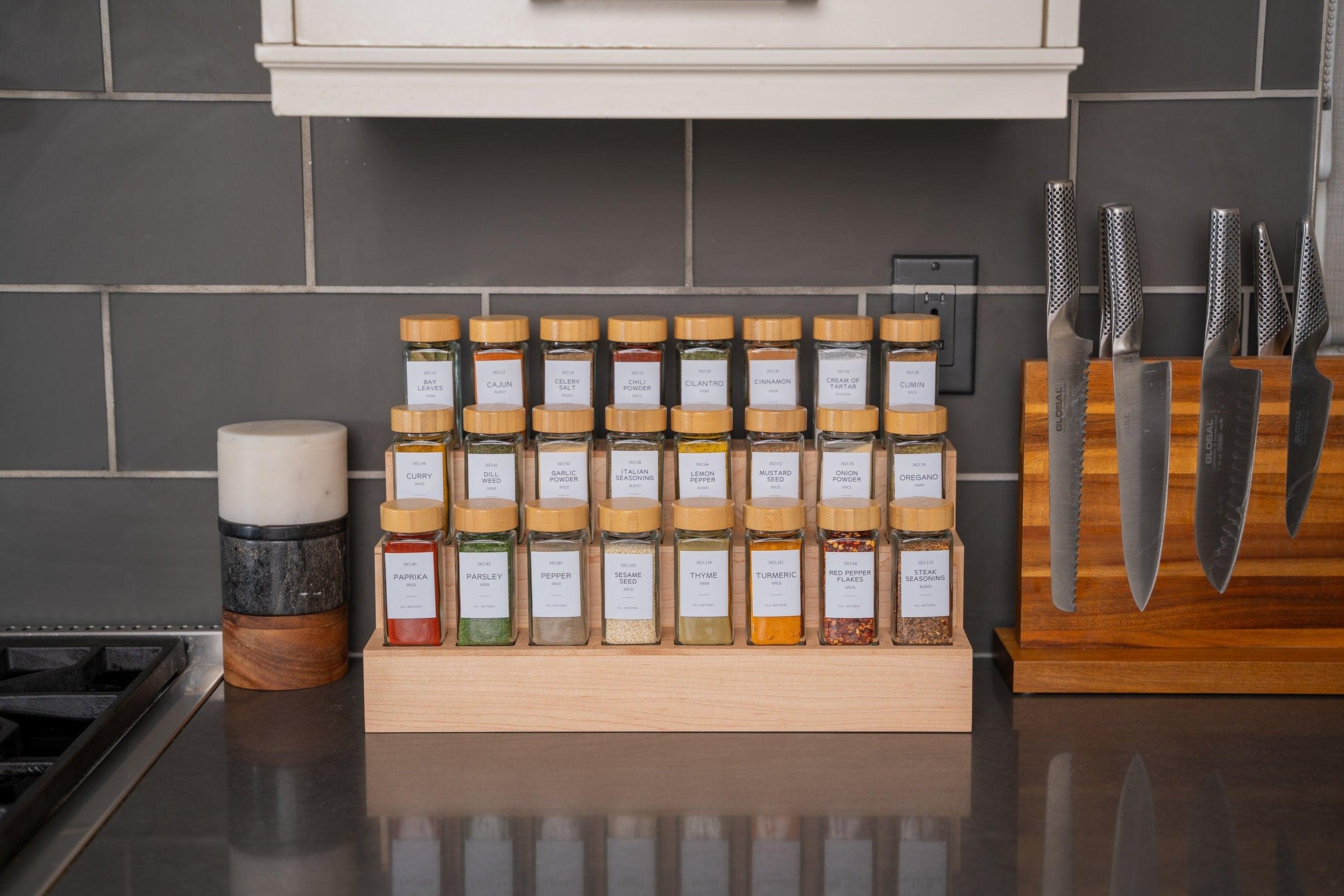 Custom Spice Organizer for Countertops & Upper Cabinets - Neat Shop