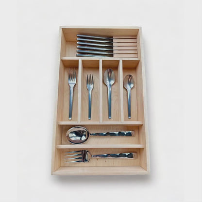 Custom Kitchen Drawer Organizer for Utensils, Silverware, Baking and more - Made from Solid Maple