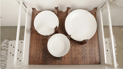 Custom Pegboard Drawer Organizer - Walnut - 02